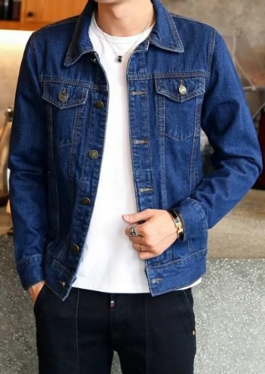 Men Classic Dual Pocket Denim Jean Jacket
