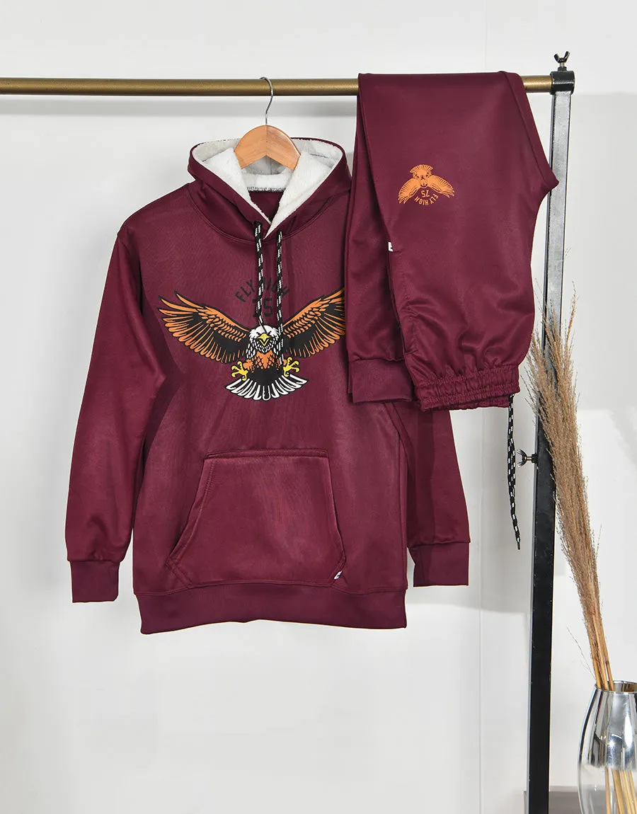 MEN'S EAGLE TRACKSUIT PULLOVER MAROON