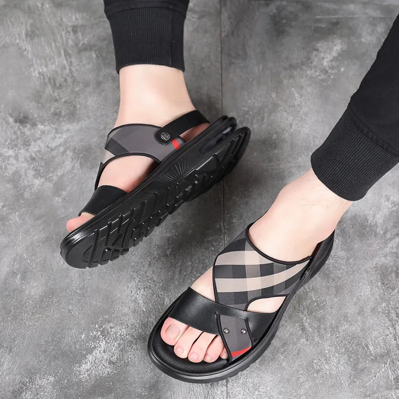 Men's Two-Layer Leather Sandals
