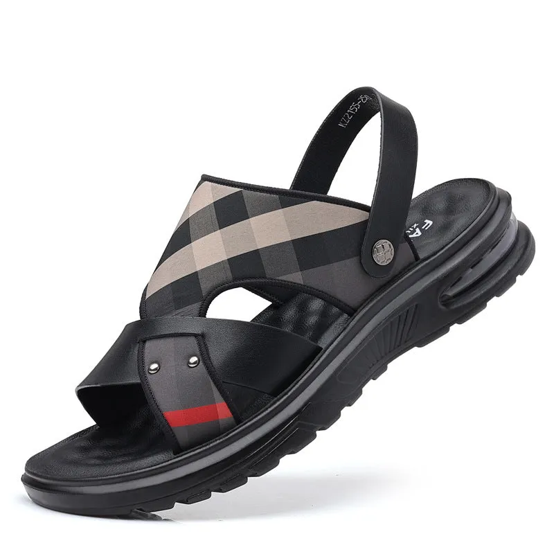 Men's Two-Layer Leather Sandals