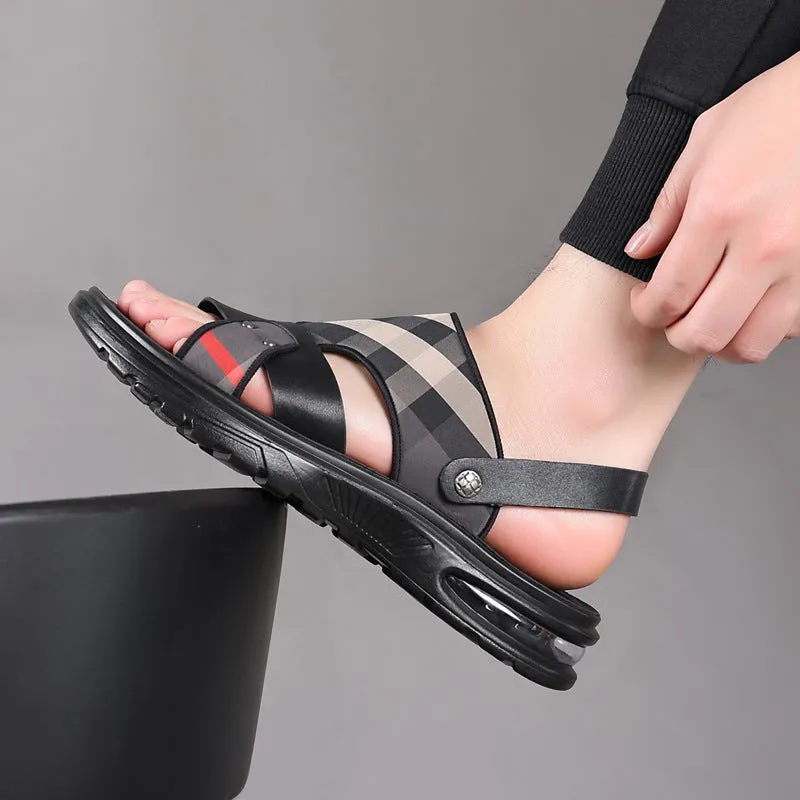 Men's Two-Layer Leather Sandals