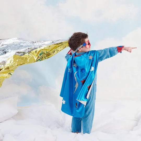 Meri Meri Blue Superhero Dress Up Costume S3001