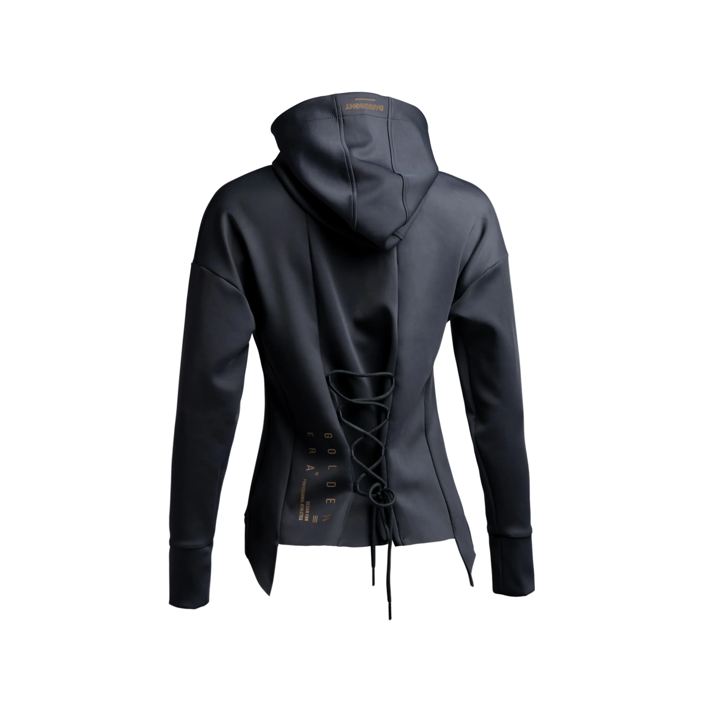 MONSTER GUARDIANS ZIP THROUGH HOODED TRACK JACKET WITH LACE UP DETAIL