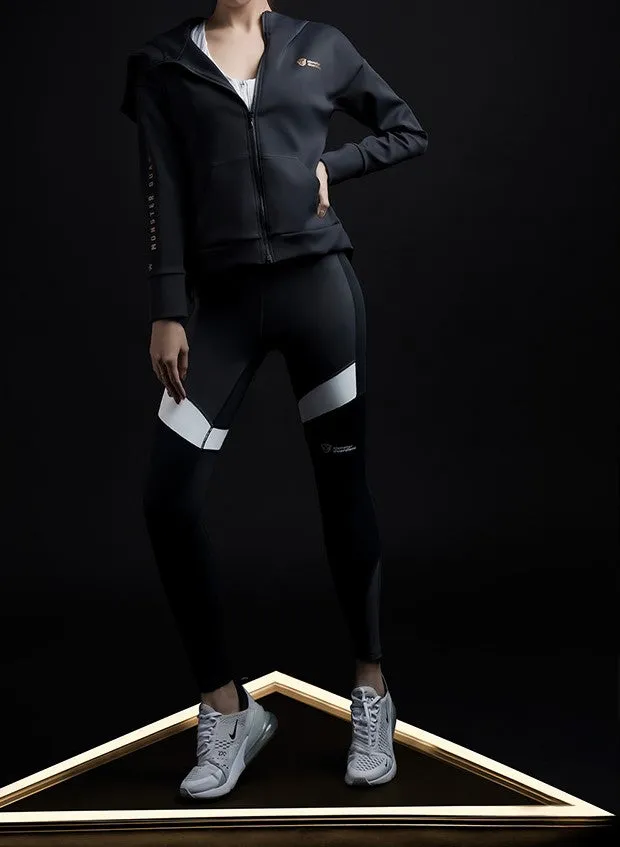 MONSTER GUARDIANS ZIP THROUGH HOODED TRACK JACKET WITH LACE UP DETAIL