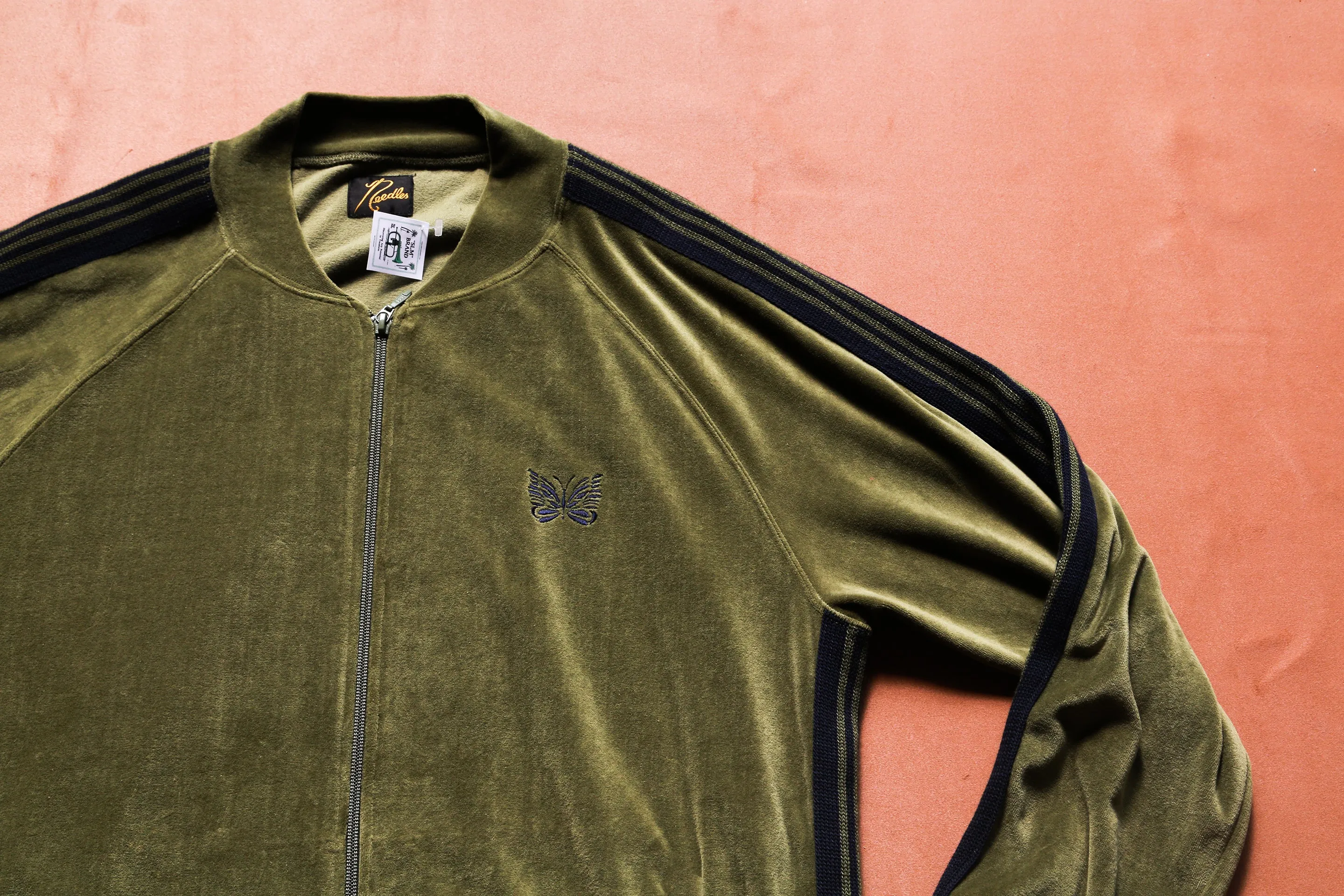 Needles Green Velour Track Jacket