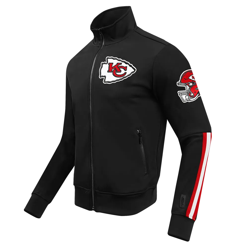 NFL KANSAS CITY CHIEFS CLASSIC MEN'S DK TRACK JACKET (BLACK)