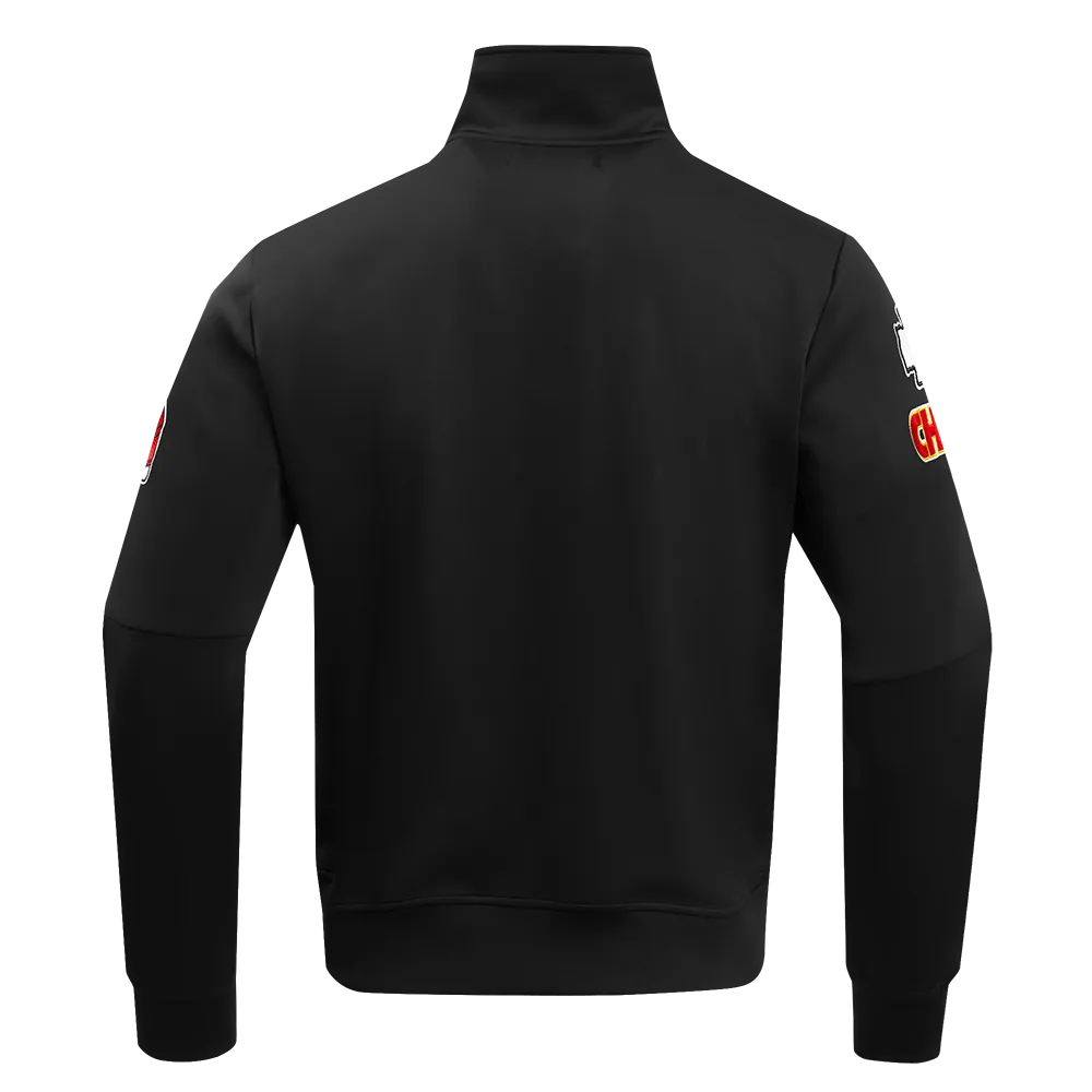 NFL KANSAS CITY CHIEFS CLASSIC MEN'S DK TRACK JACKET (BLACK)