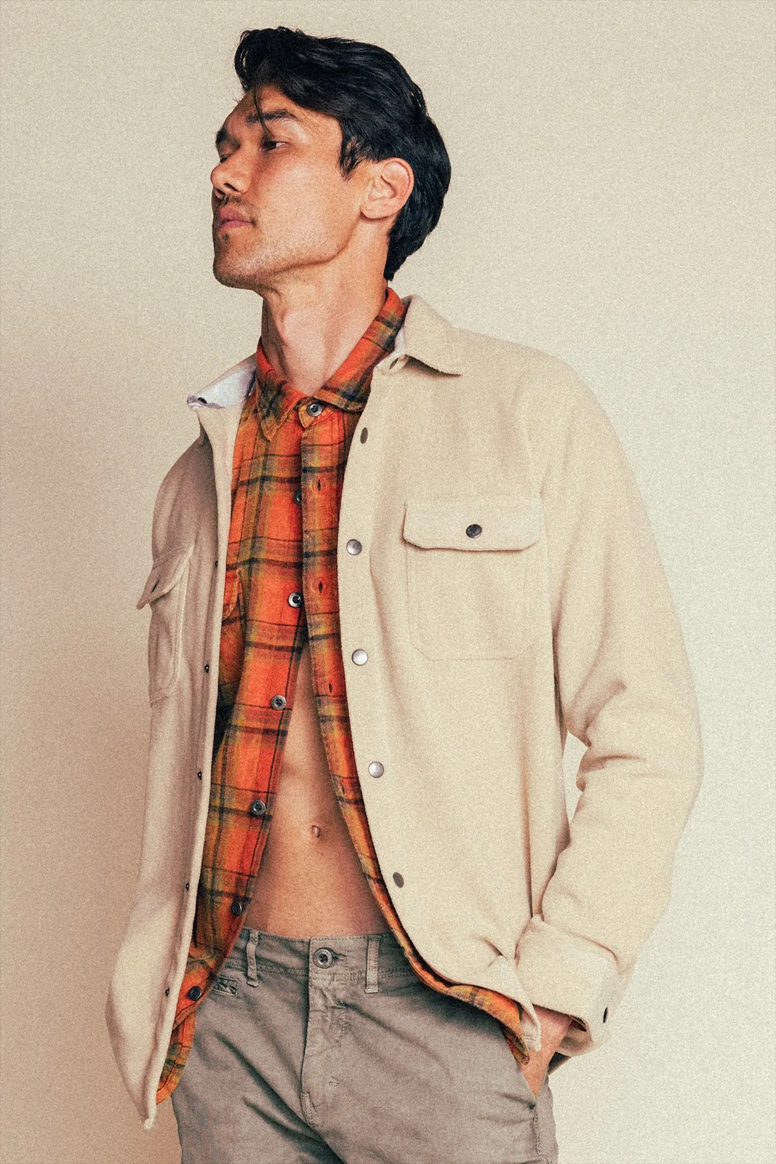 Original Paperbacks Tan Fleece Jacket