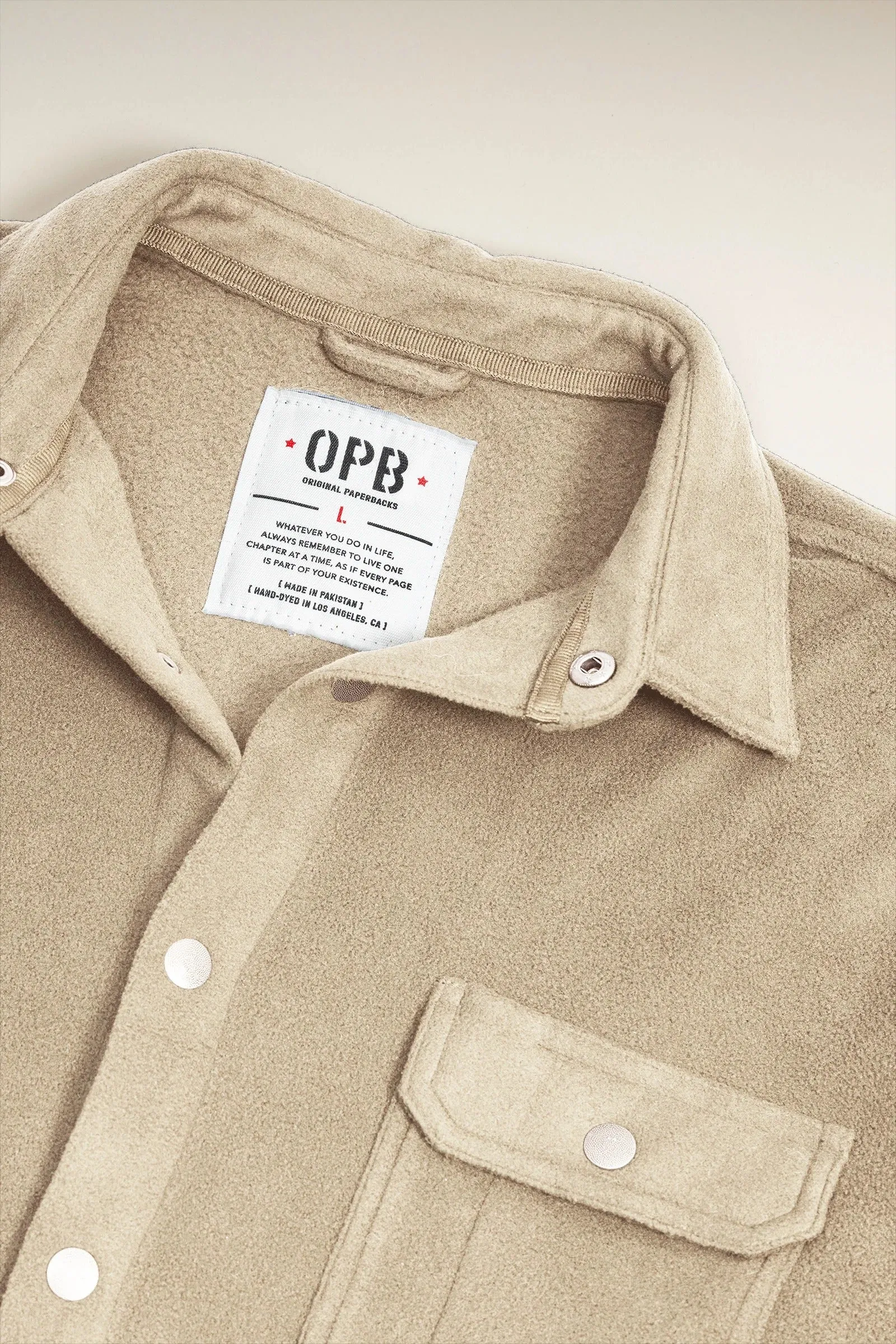 Original Paperbacks Tan Fleece Jacket