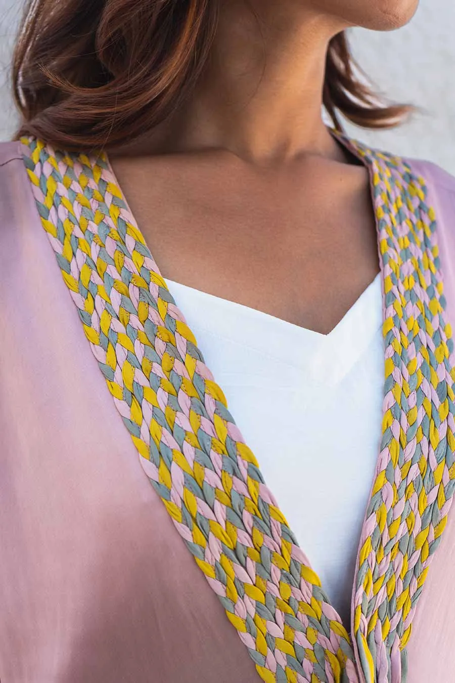 Pink Braided Cape