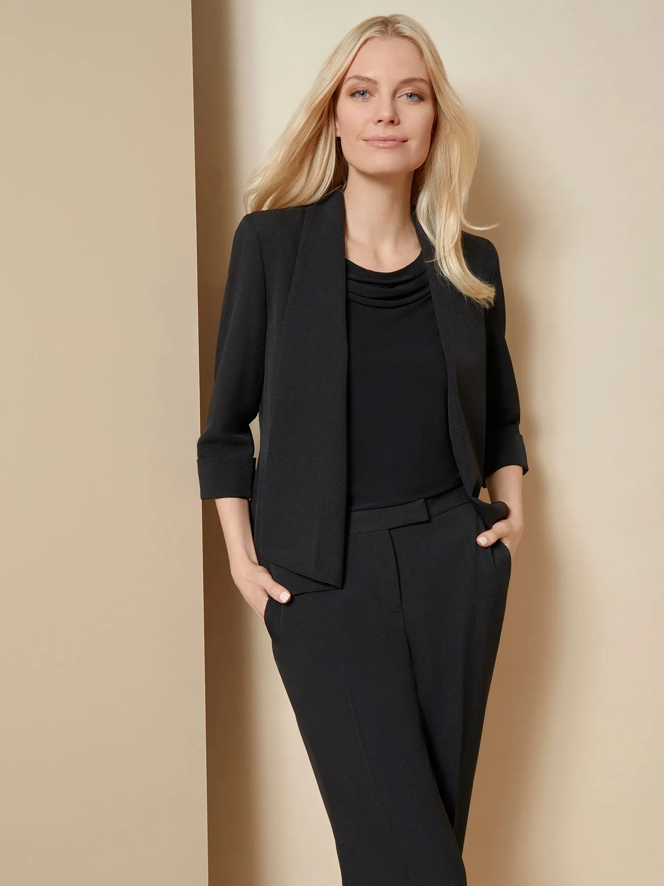 Plus Callie Jacket, Iconic Stretch Crepe