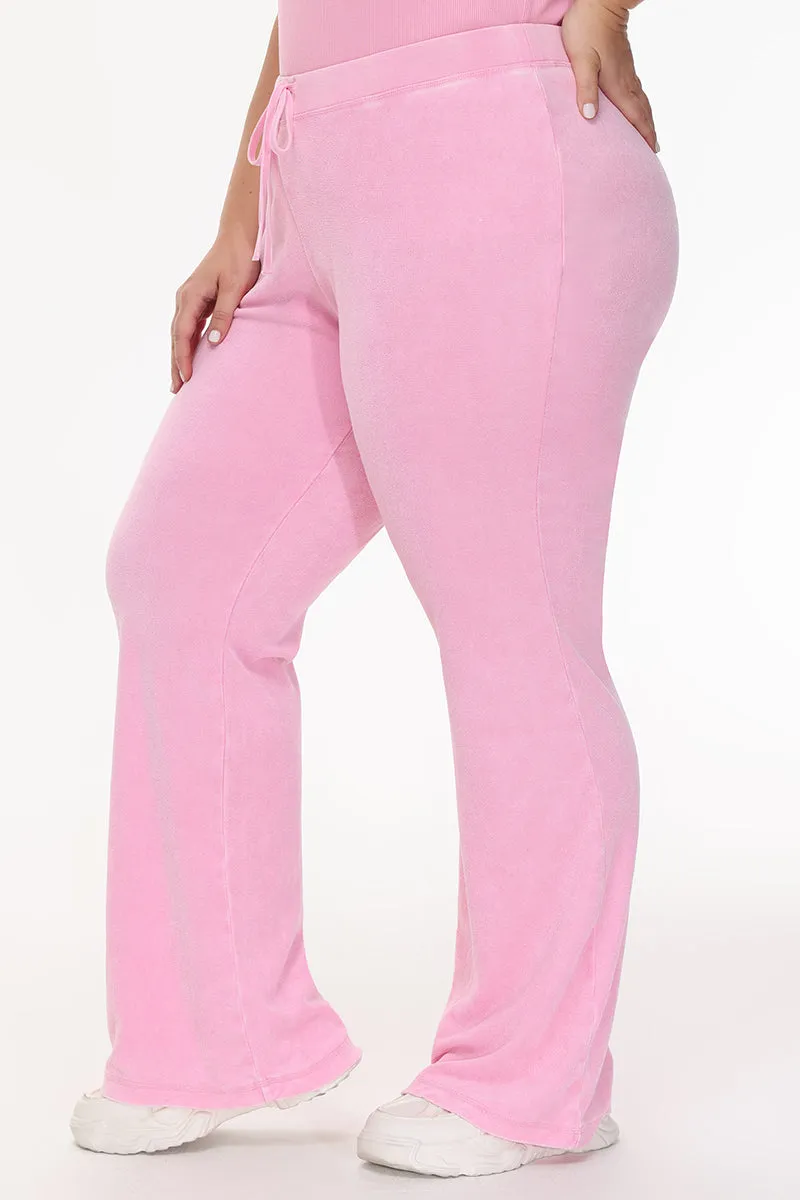 Plus-Size Big Bling Towel Terry Track Pants
