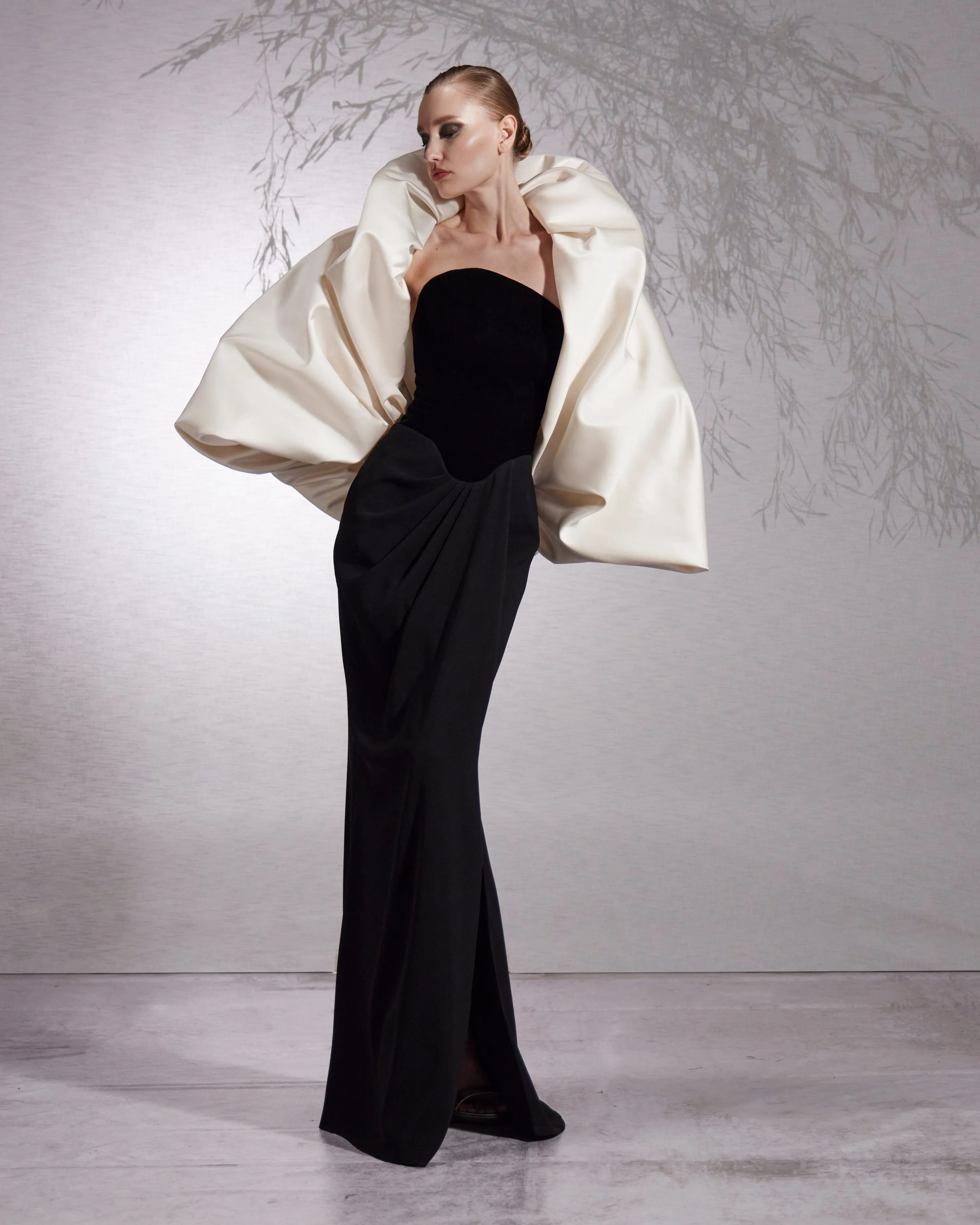 Puffy Satin Duchess Bolero