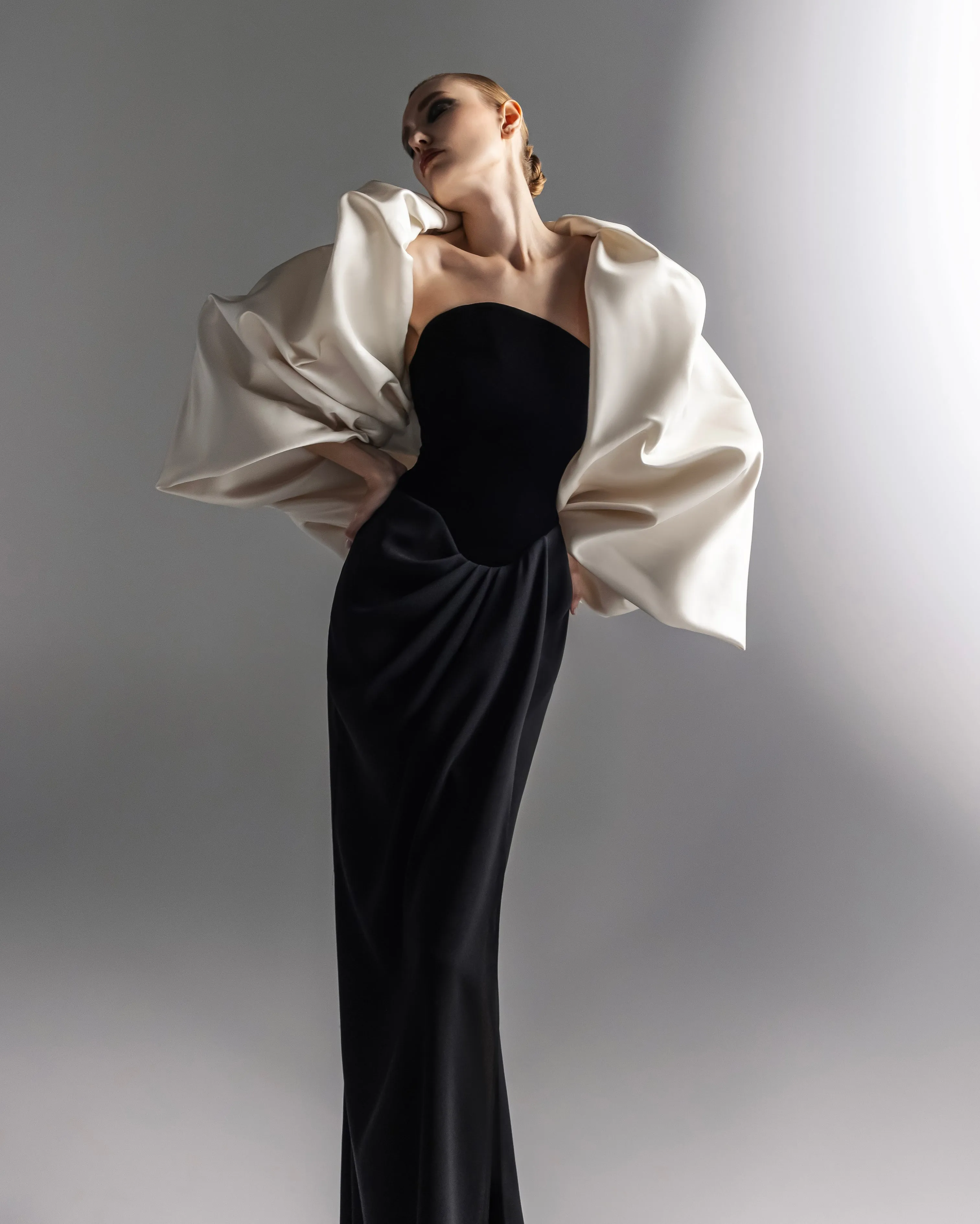 Puffy Satin Duchess Bolero
