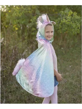 Rainbow Reversible Unicorn and Dragon Cape