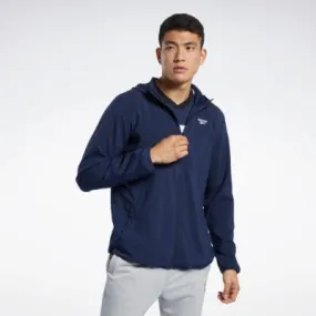 Reebok Mens Regular fit Track Jacket Coat Large Blue Solid Lightweight