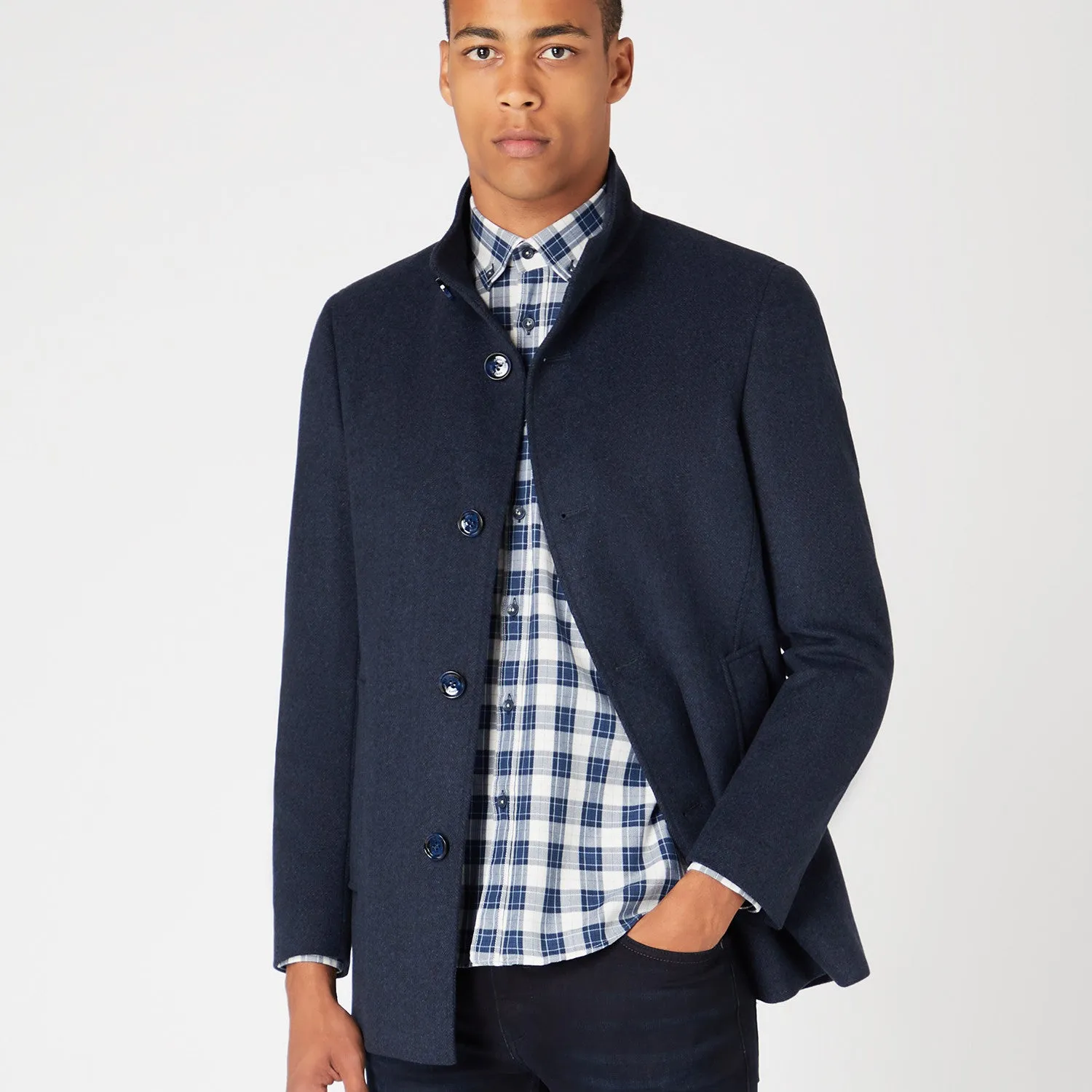 Remus Uomo 90410 78 Navy Jonah Overcoat