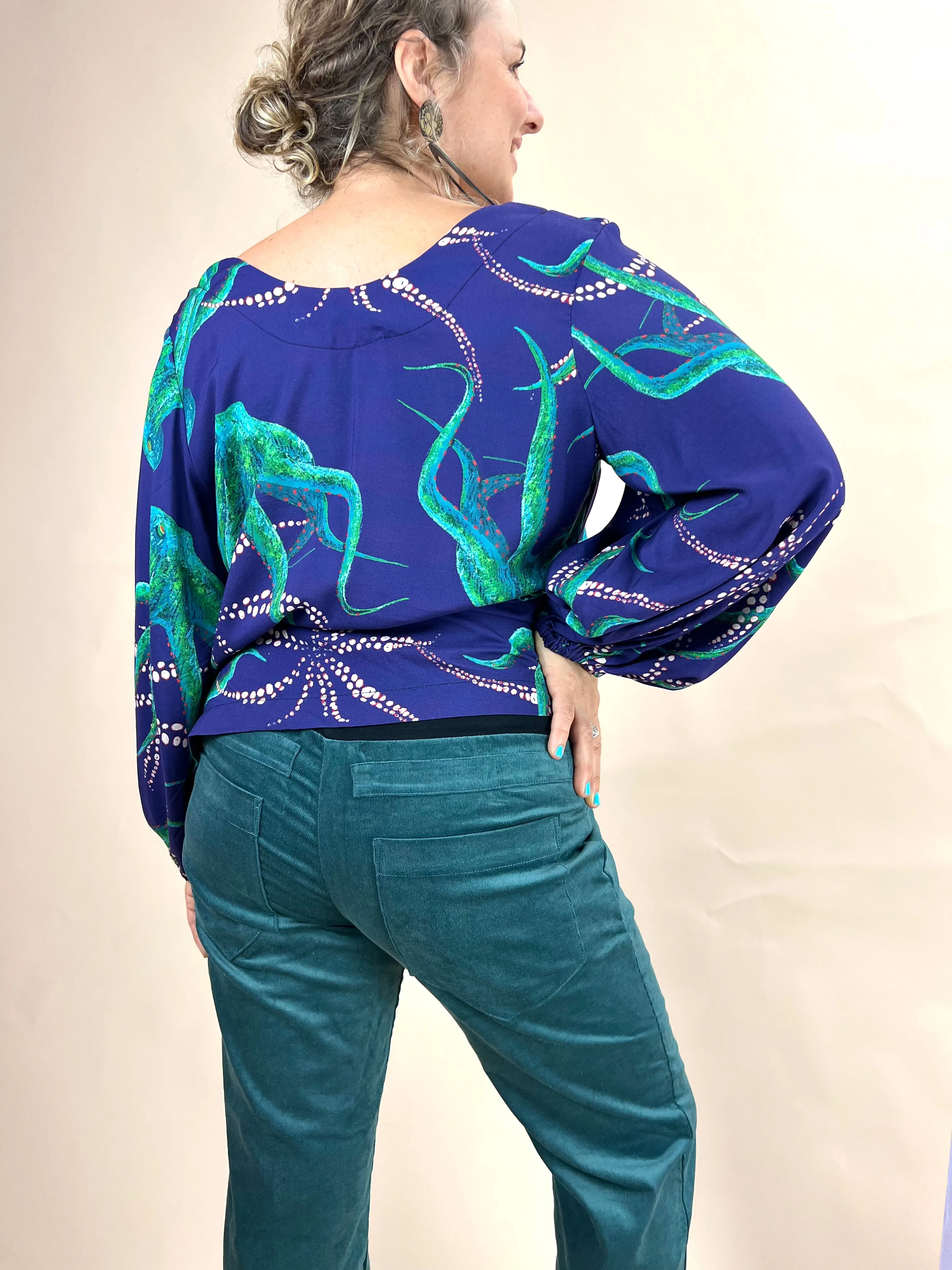 Rugged Wanderer Pants - Teal Stretch Corduroy