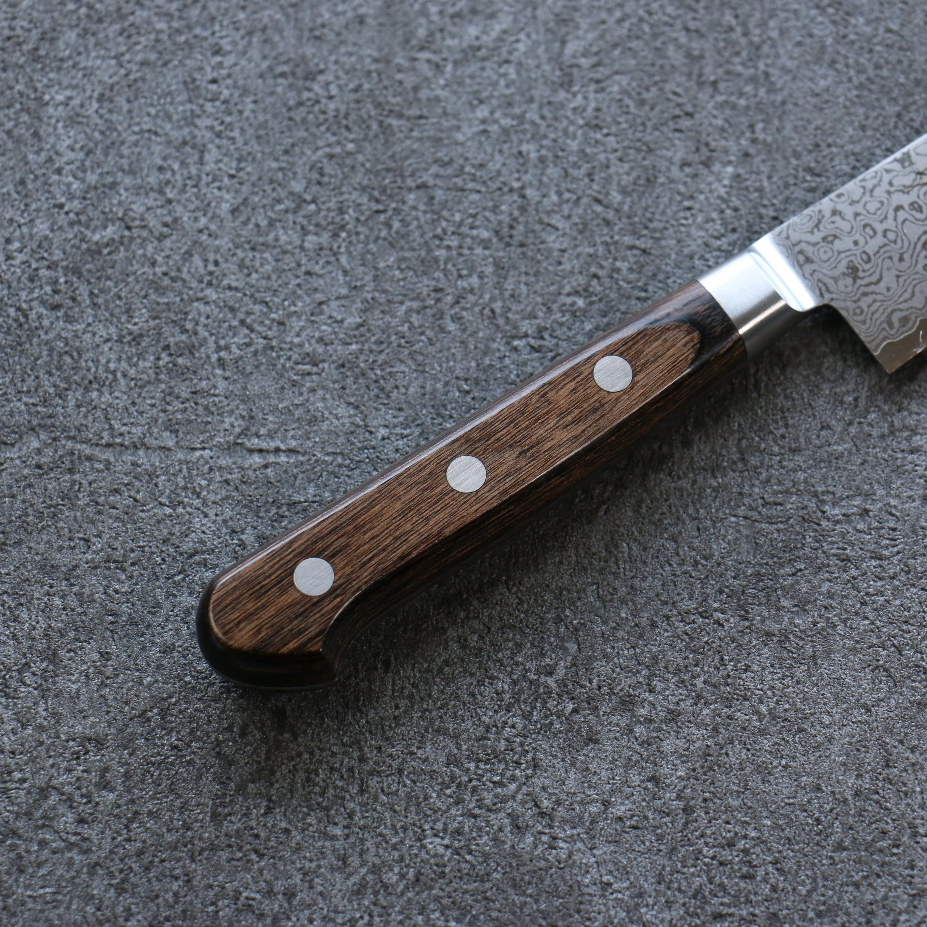 Seisuke VG10 33 Layer Damascus Petty-Utility 135mm Brown Pakka wood Handle