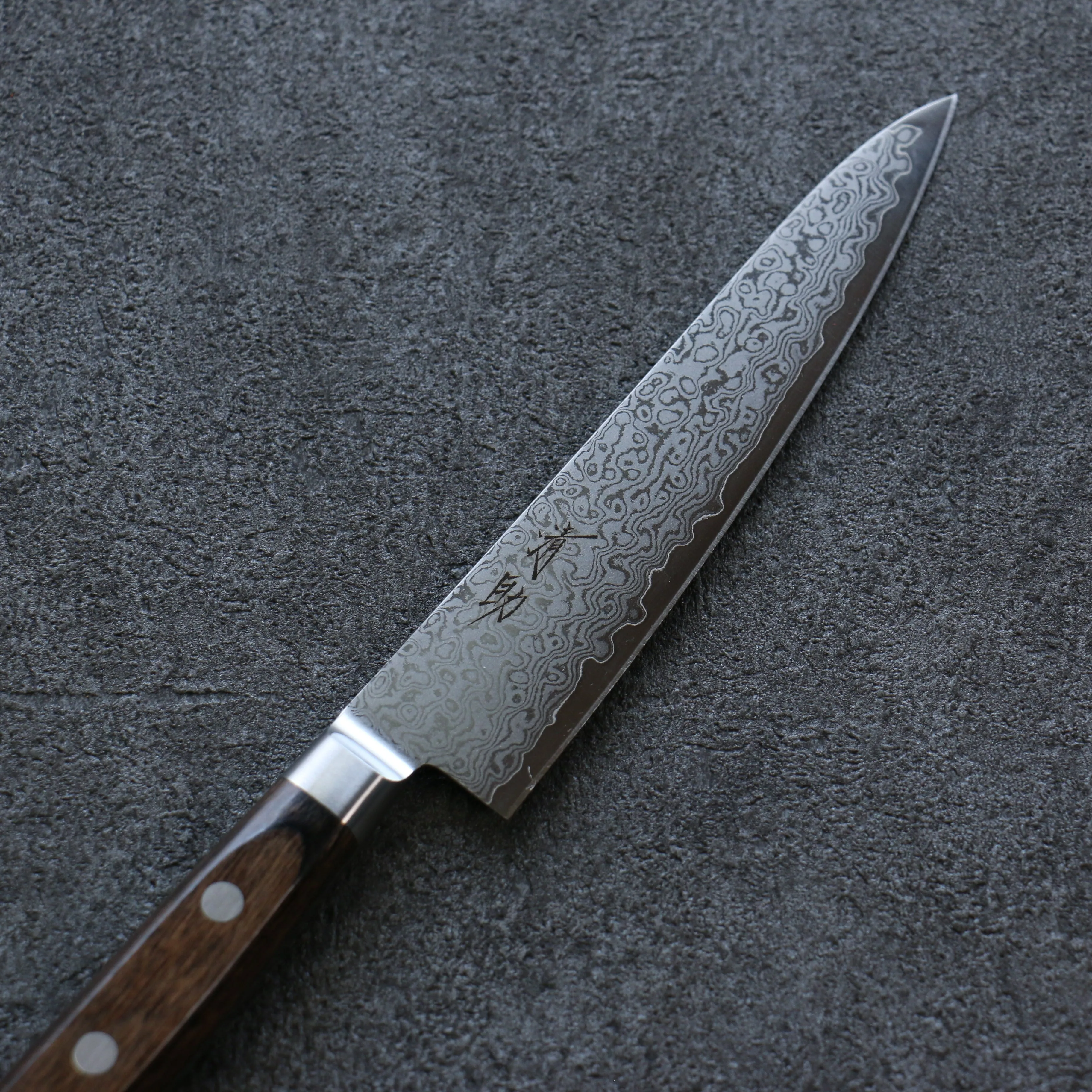 Seisuke VG10 33 Layer Damascus Petty-Utility 135mm Brown Pakka wood Handle