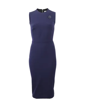 Sleeveless Wrap Fitted Dress