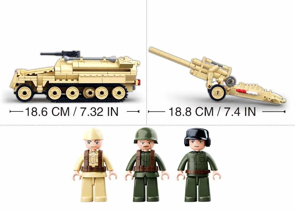 Sluban WW2 Half Truck Building Blocks For Ages 6 