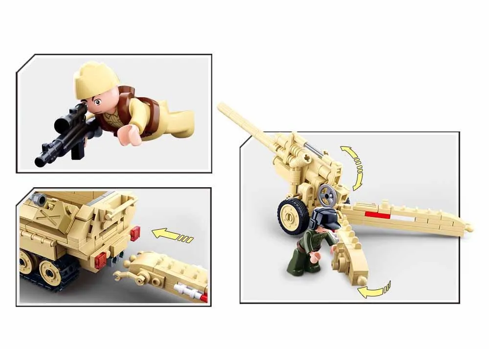 Sluban WW2 Half Truck Building Blocks For Ages 6 