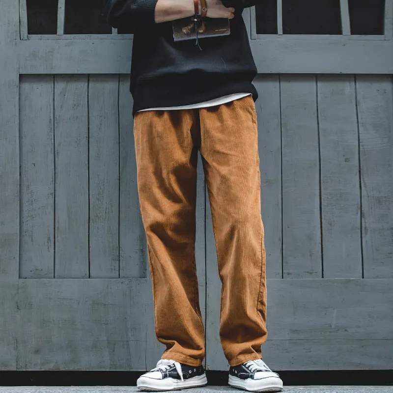 Solid Brown Corduroy Pants
