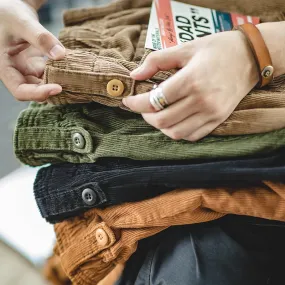 Solid Brown Corduroy Pants