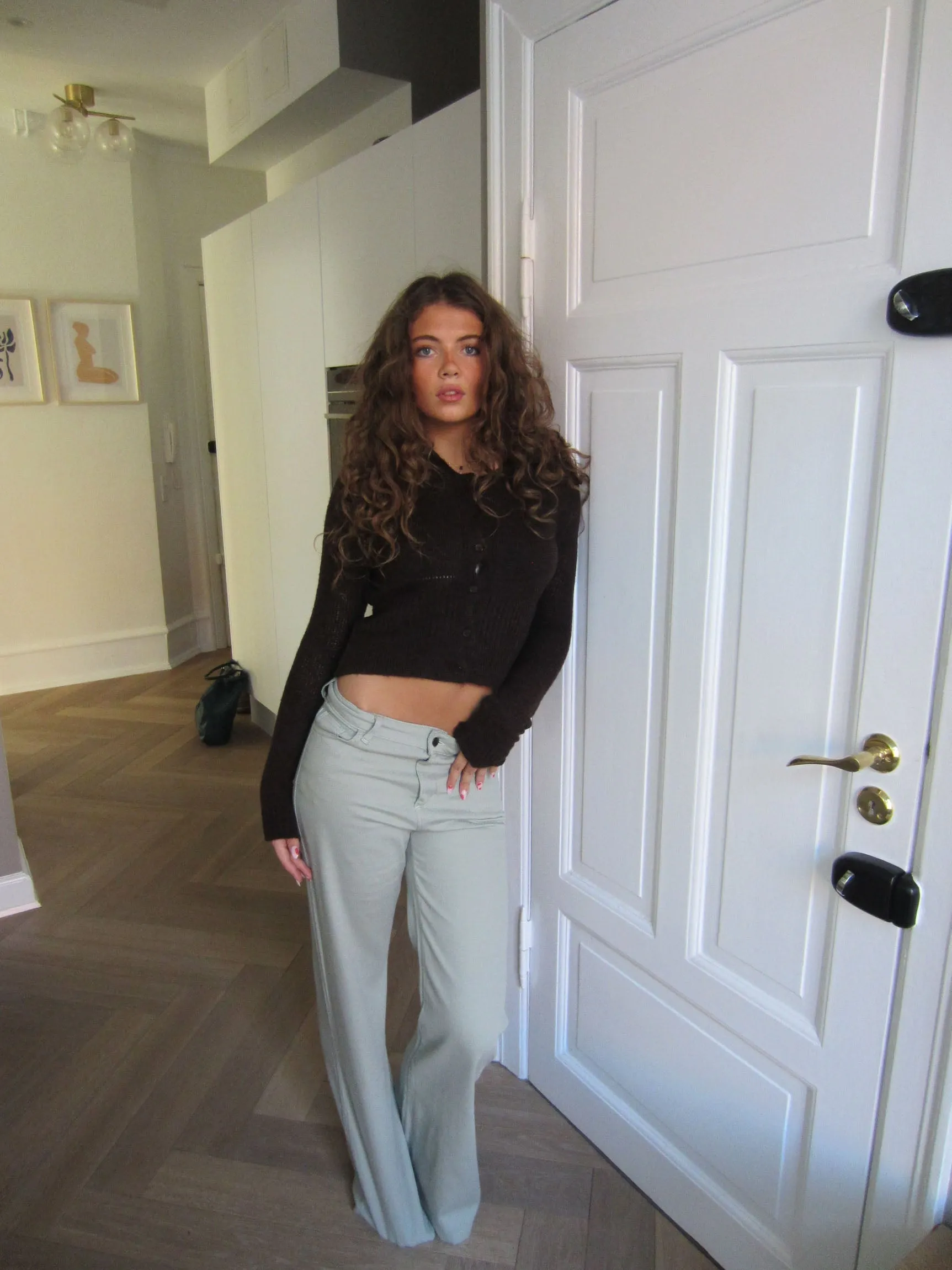 Tanya bootcut corduroy pants - Light khaki