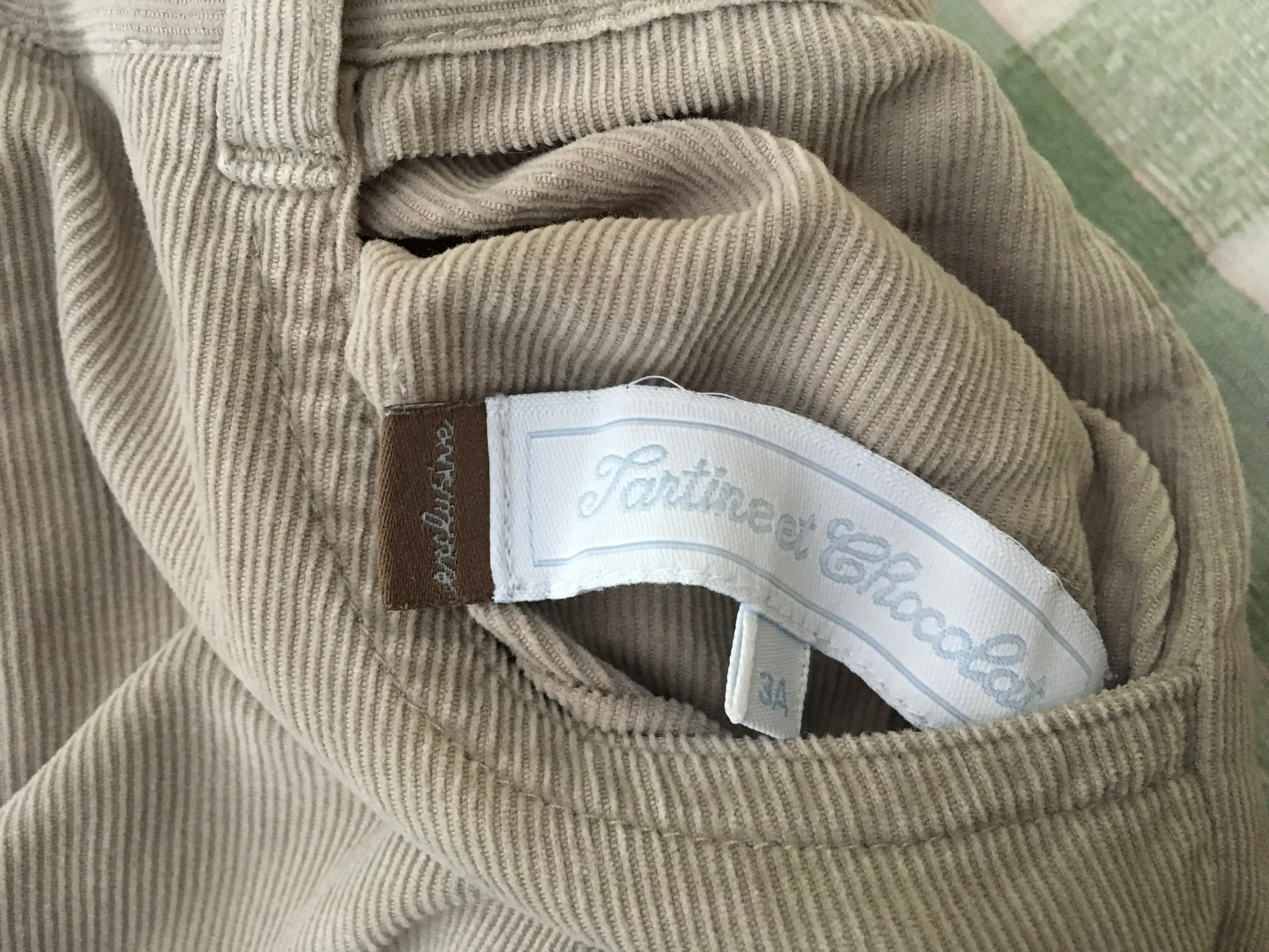 TARTINE ET CHOCOLAT KIDS BOY reversible corduroy trousers pants Children
