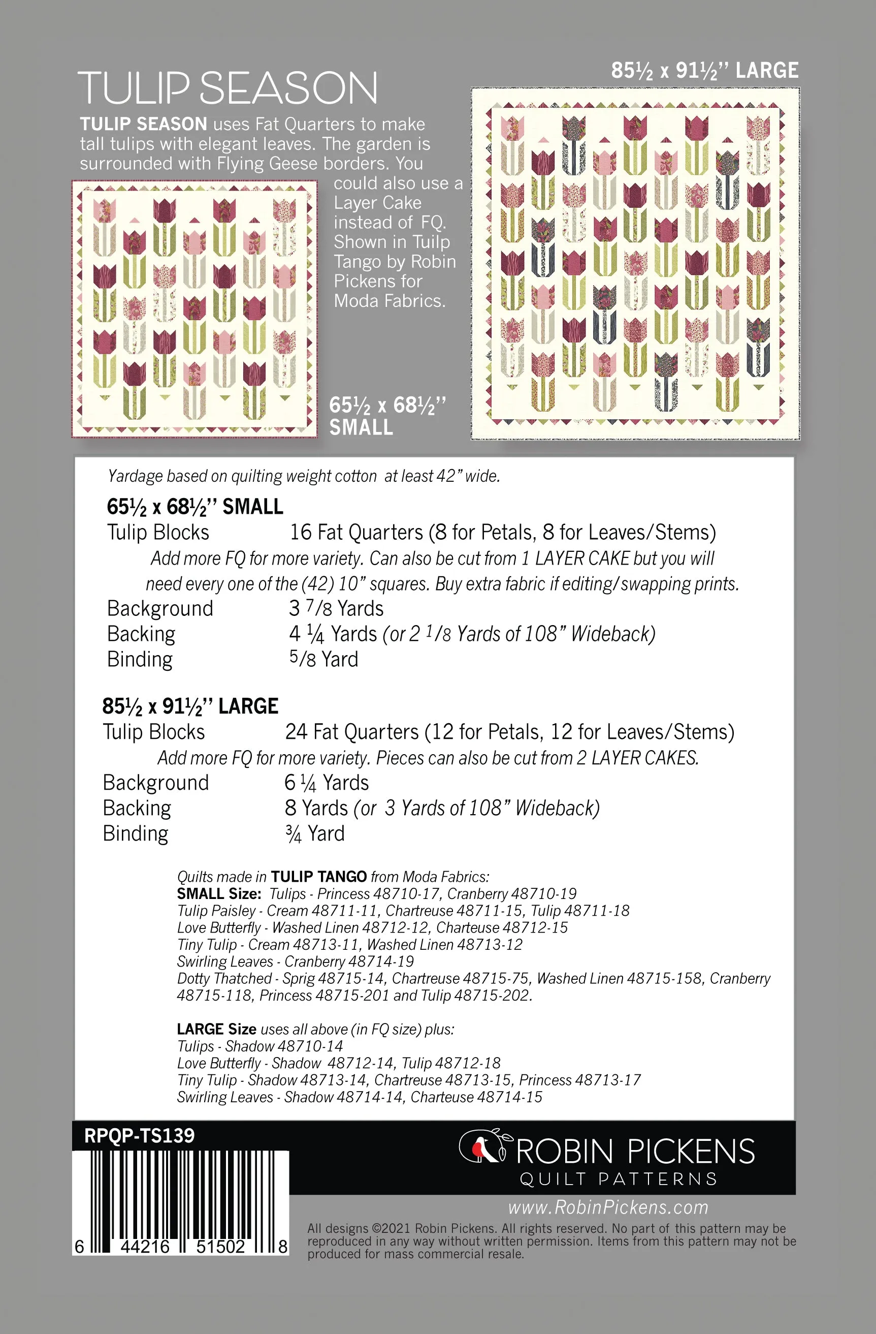 TULIP SEASON digital PDF for download, Robin Pickens,