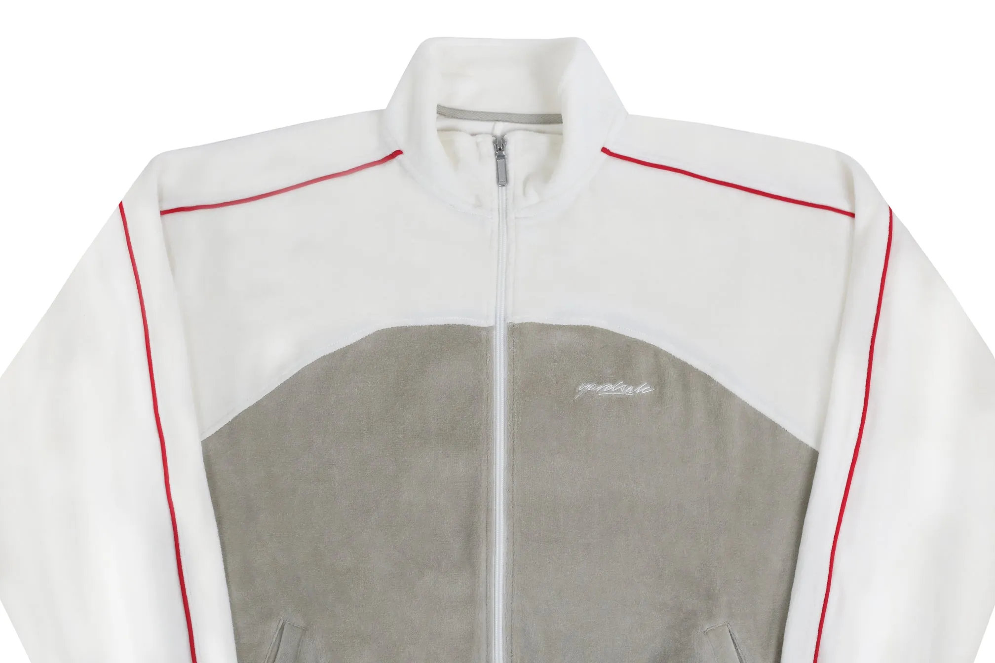 Velour Track Jacket (Cream)