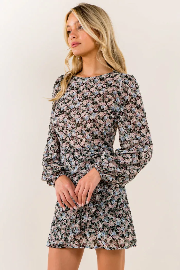 Vintage Floral Wrap Dress