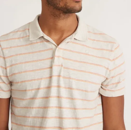 Vintage Heavy Slub Polo - Warm Stripe