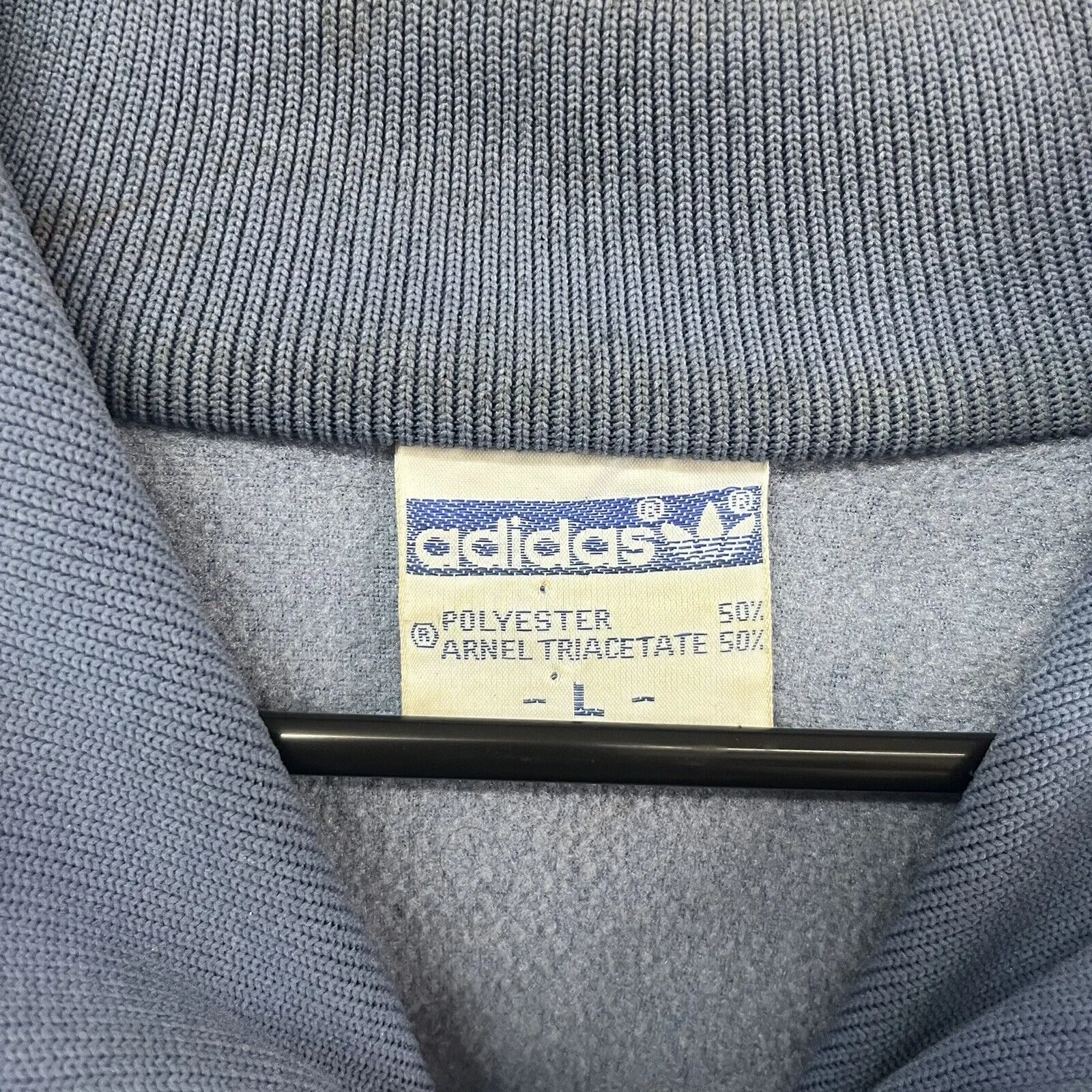 VTG 80s Adidas Special Run DMC Collaboration Track Suit Jacket Pants L Navy Blue