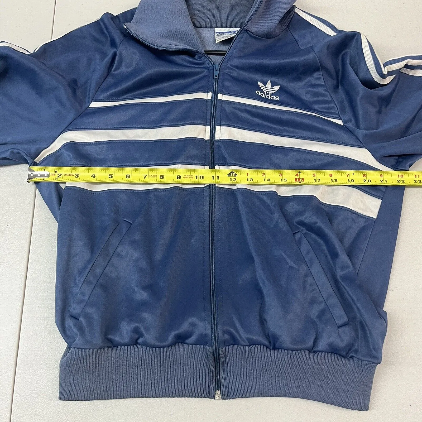 VTG 80s Adidas Special Run DMC Collaboration Track Suit Jacket Pants L Navy Blue