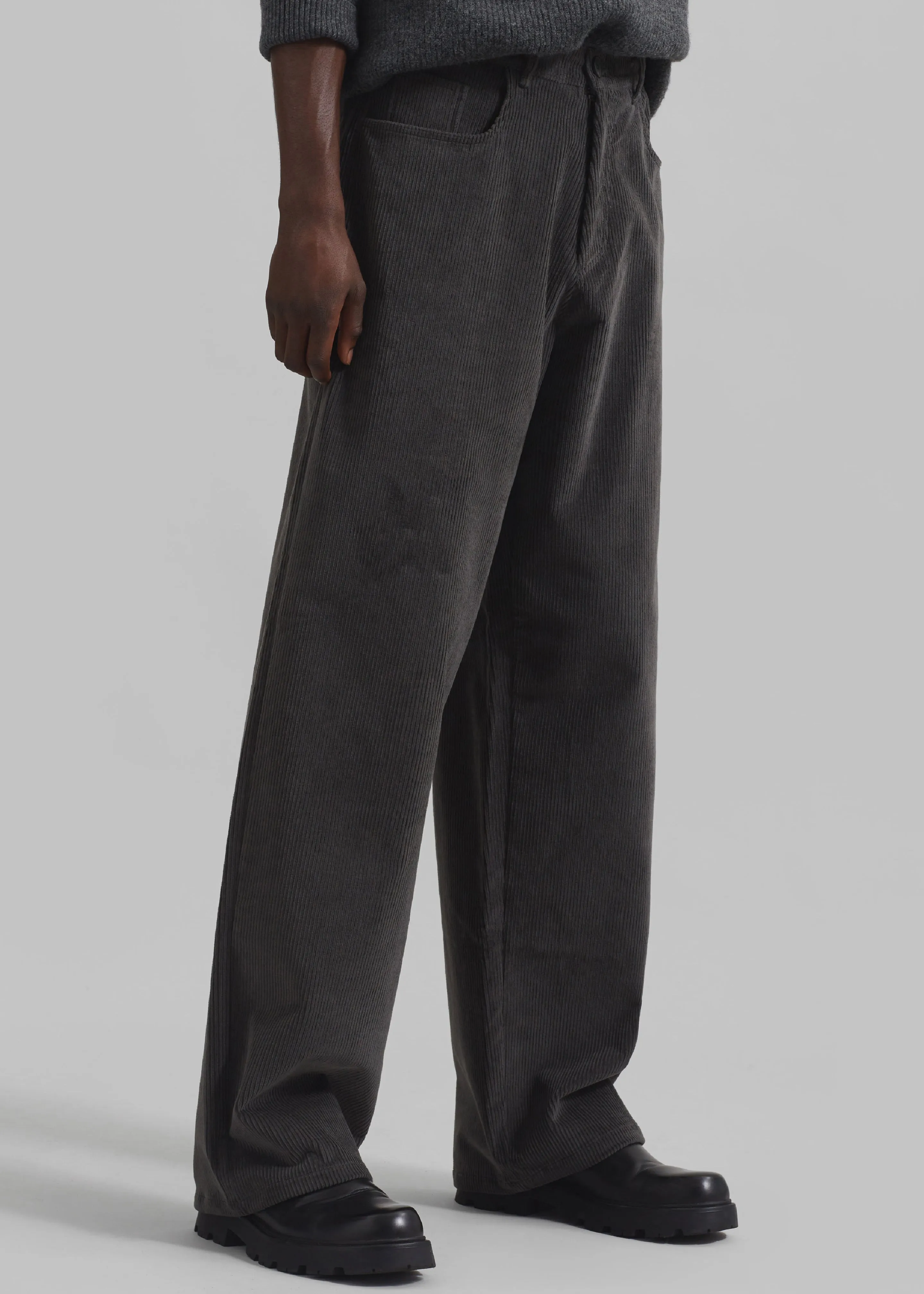 Wharton Corduroy Pants - Charcoal