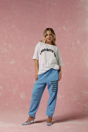 White 1-800 Revamped Boyfriend Tee