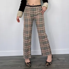 Wide Leg Plaid Pants (M)