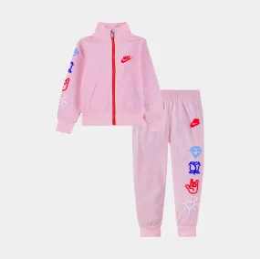 XO Swoosh Tricot Infant Toddler Set (Pink)
